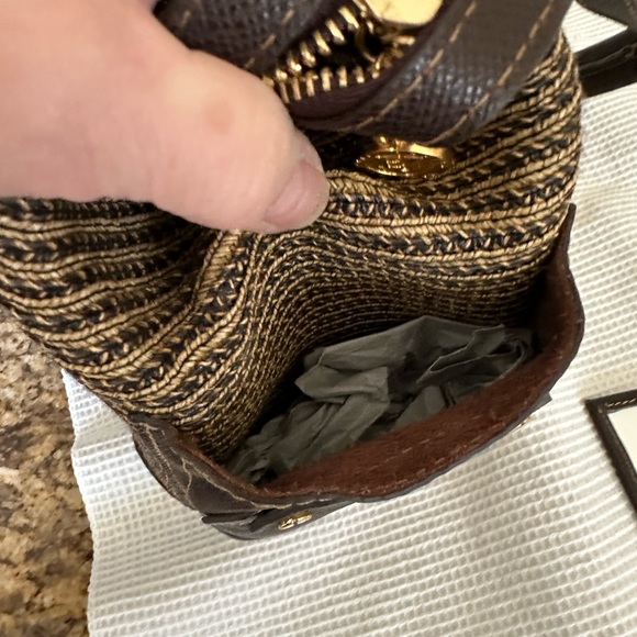 Eric Javits Squishee Isla Straw Shoulder Hand Bag & Mirror #116168 NWOT - Picture 9 of 16